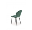 Jedálenská stolička K538 VELVET, Tmavozelený Bluvel 78/Čierna