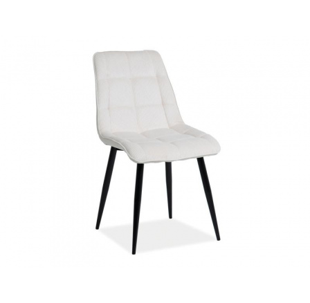 Jedálenská stolička CHIC Corduroy, krémová Fjord 23/čierna matná Jedálenská stolička CHIC Corduroy, krémová Fjord 23/čierna matná