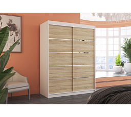 Posuvná skriňa LUFT 150 Biela+Sonoma