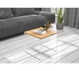 Konferenčný stolík ELENA 50x50 Biela+Artisan