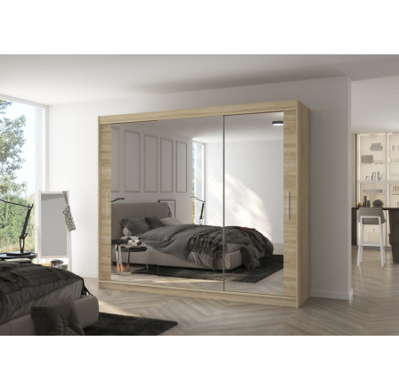 Posuvná skriňa so zrkadlom CHESTER 250 Sonoma+Sonoma