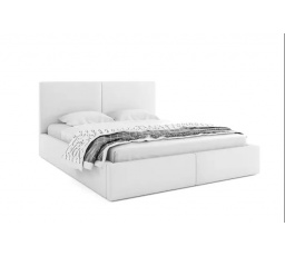 Posteľ HILTON s matracom, 140x200 cm, Biela