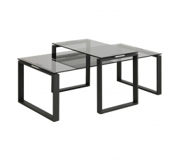 Sada 2 konferenčných stolíkov Katrine dymové