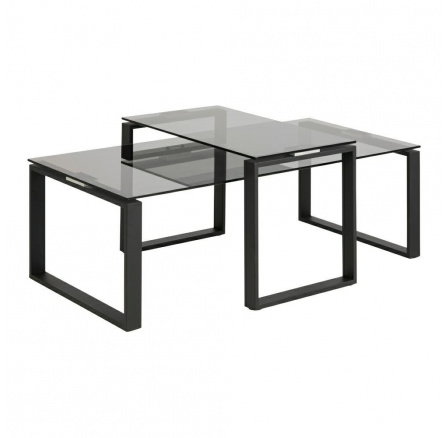 Sada 2 konferenčných stolíkov Katrine dymové