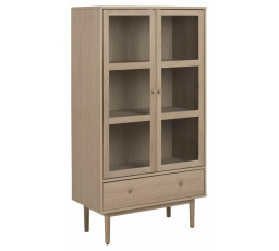 Vitrína Aston bielený dub