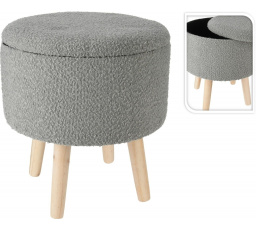 Stolička Neely L s úložným priestorom svetlosivá