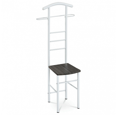 Nemý sluha, výška 119 cm, MDF - dekor čierny dub, kov - biely lak, nosnosť 90 kg