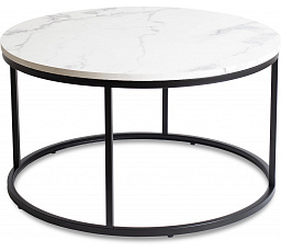 Stolík CONNY MAX Biely Mramor/Čierny