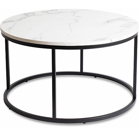 Stolík CONNY MAX Biely Mramor/Čierny