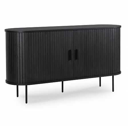 Dvojdverová posuvná komoda TRISH 140 Čierna