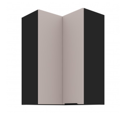 Horná skrinka ARONA - 60x60 GN-90 2F (90°), Čierna mat/Kašmír