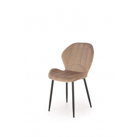 Jedálenská stolička K538 VELVET, Béžový Bluvel 40/Čierna