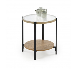 Konferenčný stolík KAMALA S, prírodná / čierna