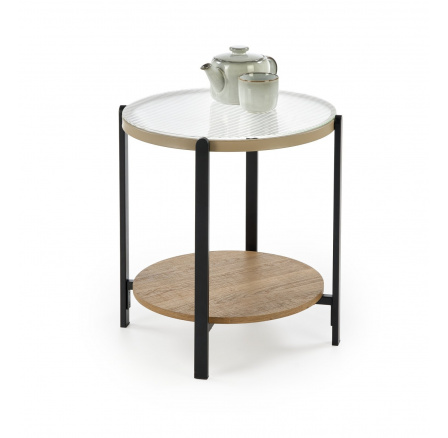 Konferenčný stolík KAMALA S, prírodná / čierna