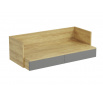 MOBIUS DESK 2S, prírodný hickory/prachovo šedá