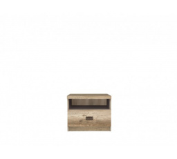 Nočný stolík MALCOLM KOM1S dub canyon monument s 3D potlačou/šedý volfrám
