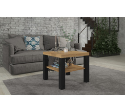 Konferenčný stolík BILL 60x60 Artisan+Čierny Mat