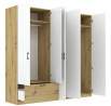 Šatní skriňa ALTA 5D1S, Dub Artisan/Biela