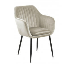 Stolička Emilia Velvet piesková / čierna