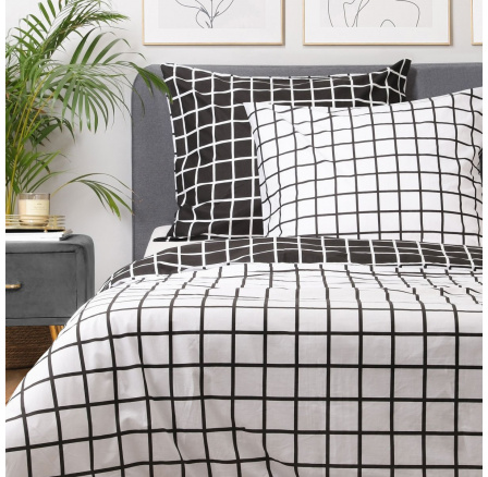 Súprava obliečok REYES ČIERNA A BIELA 220x200 cm Súprava obliečok REYES ČIERNA A BIELA 220x200 cm