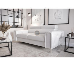 Sofa ORION II 185 cm prírodná koža - biela koža