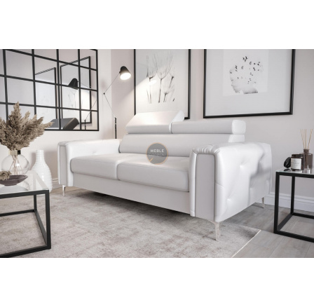 Sofa ORION II 185 cm prírodná koža - biela koža Sofa ORION II 185 cm prírodná koža - biela koža