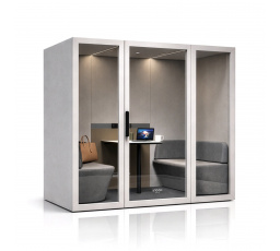 Akustická búdka do kancelárie INBOX pre 4 osoby 2200 x 2200 x 1220 mm