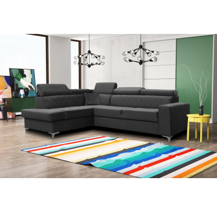 Rohová sedacia súprava Silk L sivá