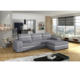 Rohová sedacia súprava Funny P sv.sivá/EKO biela