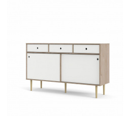 Komoda RUBY 2d3s, Hickory/Biela