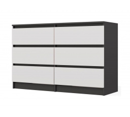 Komoda Malvína M6 120, antracit/biela