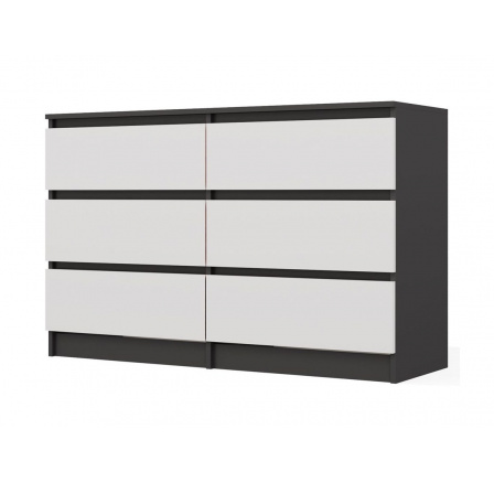 Komoda Malvína M6 120, antracit/biela