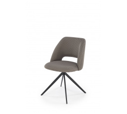 Jedálenská otočná stolička K546, sivá/čierna