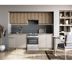 Kuchynská linka TATIANA 240, Dub Sonoma/Orech/Kašmír