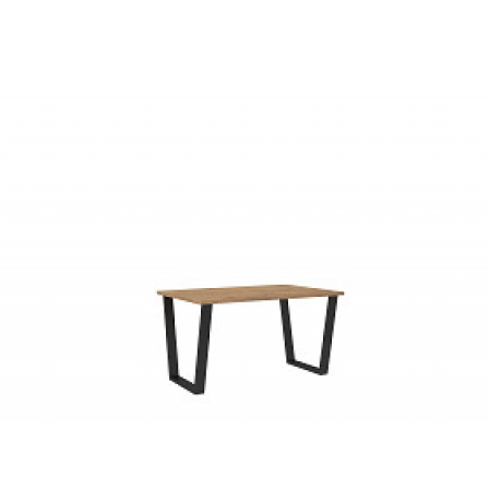 CELINE NEW - Jedálenský stôl s. 138 x 75 x 67, laminovaný dub Lancelot / čierny kov (Skrinky=balenia) "LP" (Z)