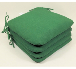 Vankúš na sedenie 40x40 cm tmavozelená látka - sada 4 kusov