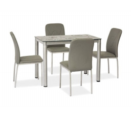 Jedálenský stôl DAMAR, sivý, 100x60 cm