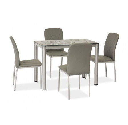 Jedálenský stôl DAMAR, sivý, 100x60 cm