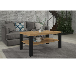 Konferenčný stolík SVEN 115x65 Artisan+Čierna Matná