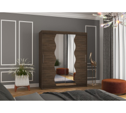 Posuvná skriňa so zrkadlom KANSAS 180 Choco+Choco