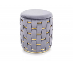 Taburet TIARA, Sivá Velvet