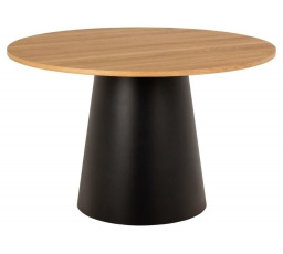 Okrúhly stôl Soli 120 cm dub/čierny