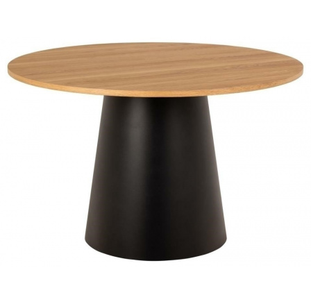 Okrúhly stôl Soli 120 cm dub/čierny
