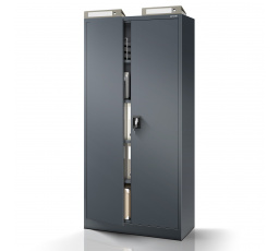Kancelárska kovová skriňa na dokumenty antracitová: JAN H, 900 x 1950 x 400 mm