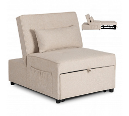 Rozkladacie kreslo IBERIS 80 cm na spanie Béžové