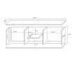 TV komoda SOHO 180, biela / biely lesk