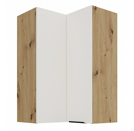 Horná rohová skrinka ARIA - 60x60 GN-90 2F (90°), Dub Artisan/Biela Crystal AFM - (ANTI-Fingerprint) Horná rohová skrinka ARIA - 60x60 GN-90 2F (90°), Dub Artisan/Biela Crystal AFM - (ANTI-Fingerprint)