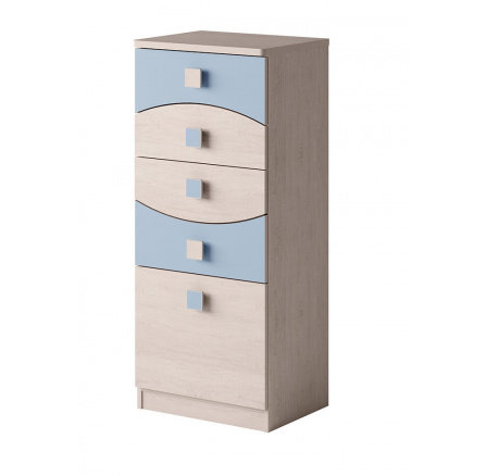 TENUS TK5SZ T-06 komoda, dub sandana/modrá