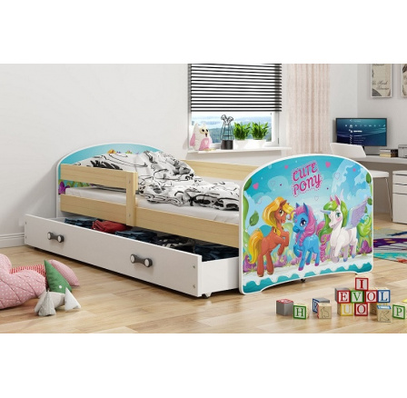 Detská posteľ Luki - prírodná (Ponny) 160x80 cm