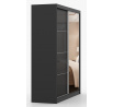 Šatní skriňa MULTI 31 - 183 cm, Čierna/Čierny Lesk